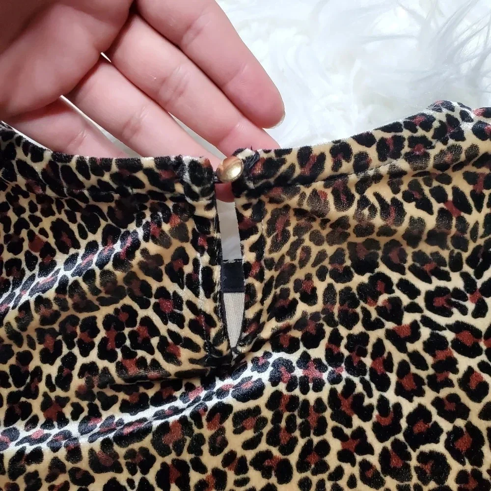 Crewcuts Leopard Print Velvet Dress‎